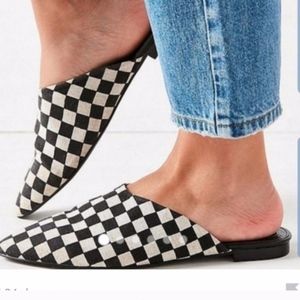 checkered mules